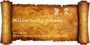 Müllerleily Kálmán névjegykártya